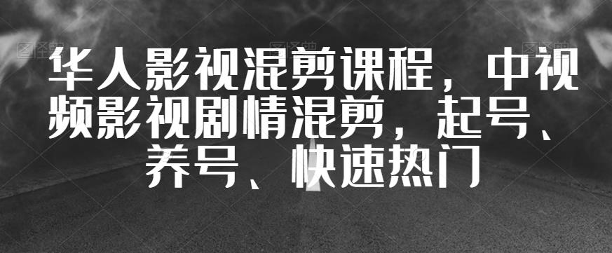 华人影视混剪课程，中视频影视剧情混剪，起号、养号、快速热门-创淘项目网