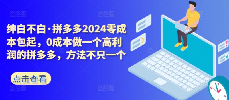 拼多多2024零成本包起，0成本做一个高利润的拼多多，方法不只一个-创淘项目网