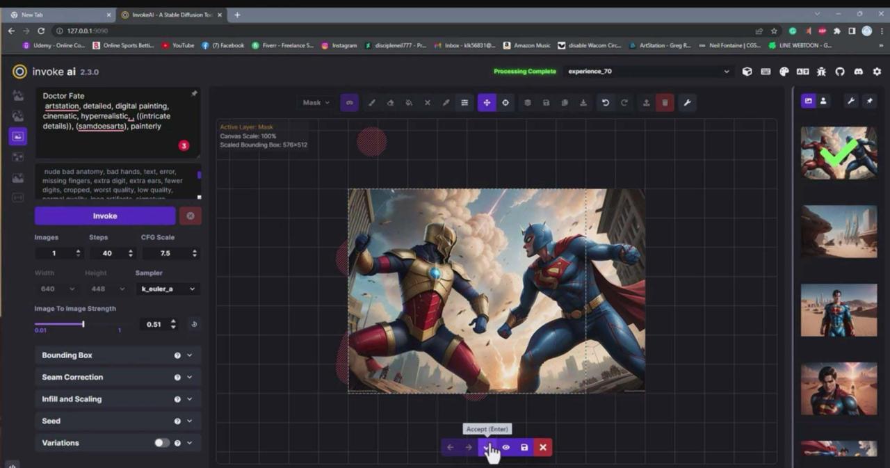 Invoke AI 绘画教程-0基础创作可以销售的完美插图【49节-中英字幕】-创淘项目网
