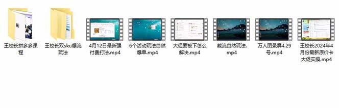 拼多多实战课：万人团玩法/截流自然流/最新强付费打法/最新原价卡大促实操/大促被下架怎么解决