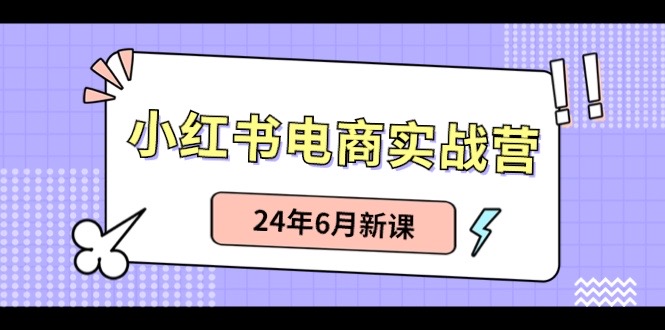 小红书电商实战营：小红书笔记带货和无人直播，24年6月新课-创淘项目网