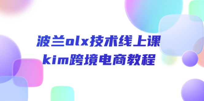 波兰olx 技术线上课，kim跨境电商教程-创淘项目网
