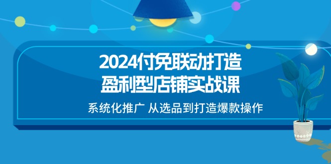 2024付免联动-打造盈利型店铺实战课，系统化推广 从选品到打造爆款操作-创淘项目网