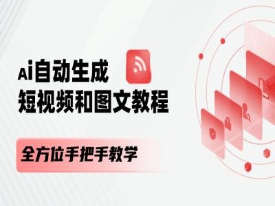 AI自动生成短视频和图文课程，全方位手把手教学-创淘项目网