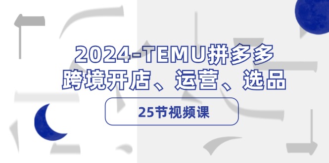2024-TEMU拼多多·跨境开店、运营、选品（25节视频课）-创淘项目网