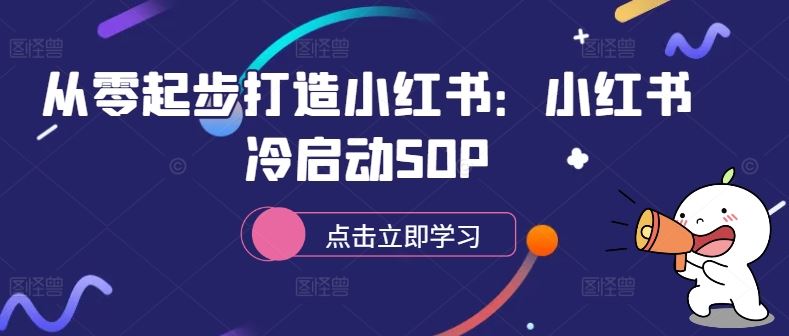 从零起步打造小红书：小红书冷启动SOP-创淘项目网