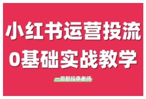 小红书运营投流,小红书广告投放从0到1的实战课,学完即可开始投放 小红书运营投流,小红书广告投放从0到1的实战课,学完即可开始投放