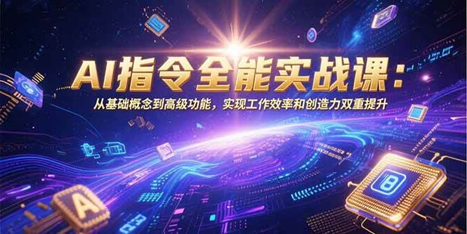 AI指令全能实战课：从基础概念到高级功能，实现工作效率和创造力双重提升-创淘项目网