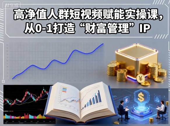 高净值人群短视频赋能实操课，从0-1打造“财富管理”IP-创淘项目网