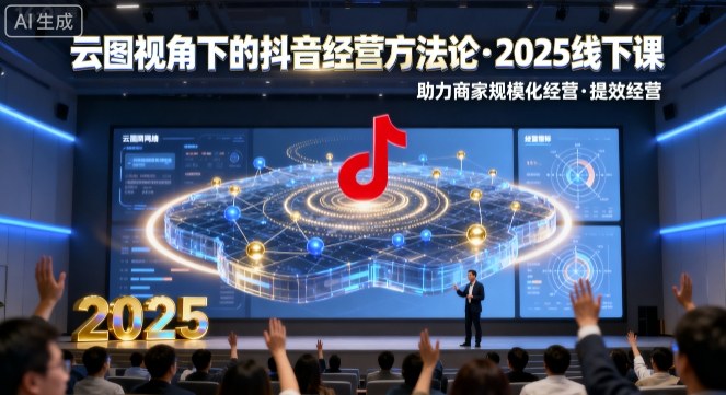 云图视角下的抖音经营方法论，2025线下课，助力商家规模化经营，提效经营（录音+字幕）-创淘项目网