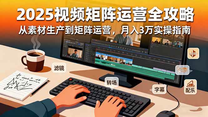 2025短视频矩阵运营全攻略：从素材生产到矩阵运营，月入3万实操指南-创淘项目网