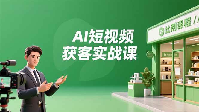 AI短视频获客实战课，数字人创作、实体行业应用、精准引流，30天获取客源月入6万+-创淘项目网