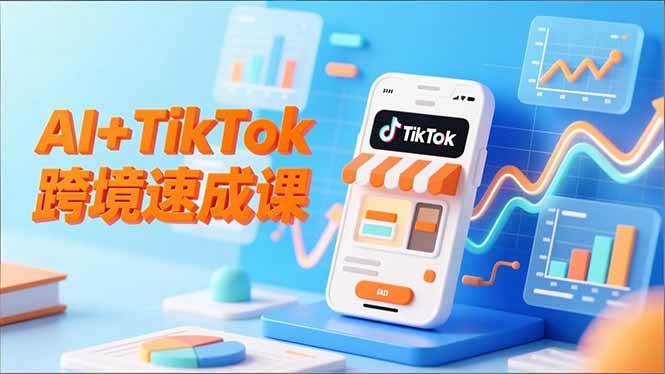 AI+TikTok跨境速成课，智能翻译、店铺定位、流程拆解，7天高效上线运营-创淘项目网