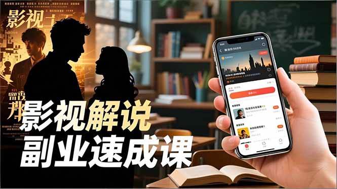 Tk影视解说副业速成课，软件安装、全流程实操、爆款预设，新手两周变现-创淘项目网